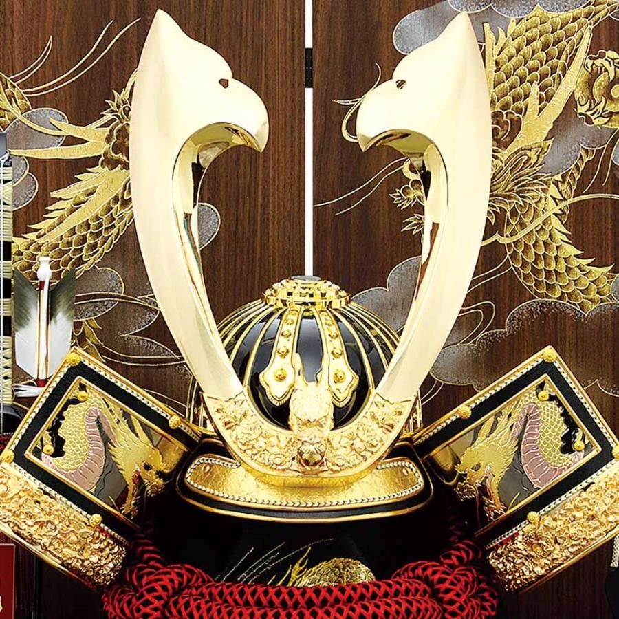 五月人形 着用 コンパクト 収納飾り 兜飾り 25号 兜 金中鍬 着用兜