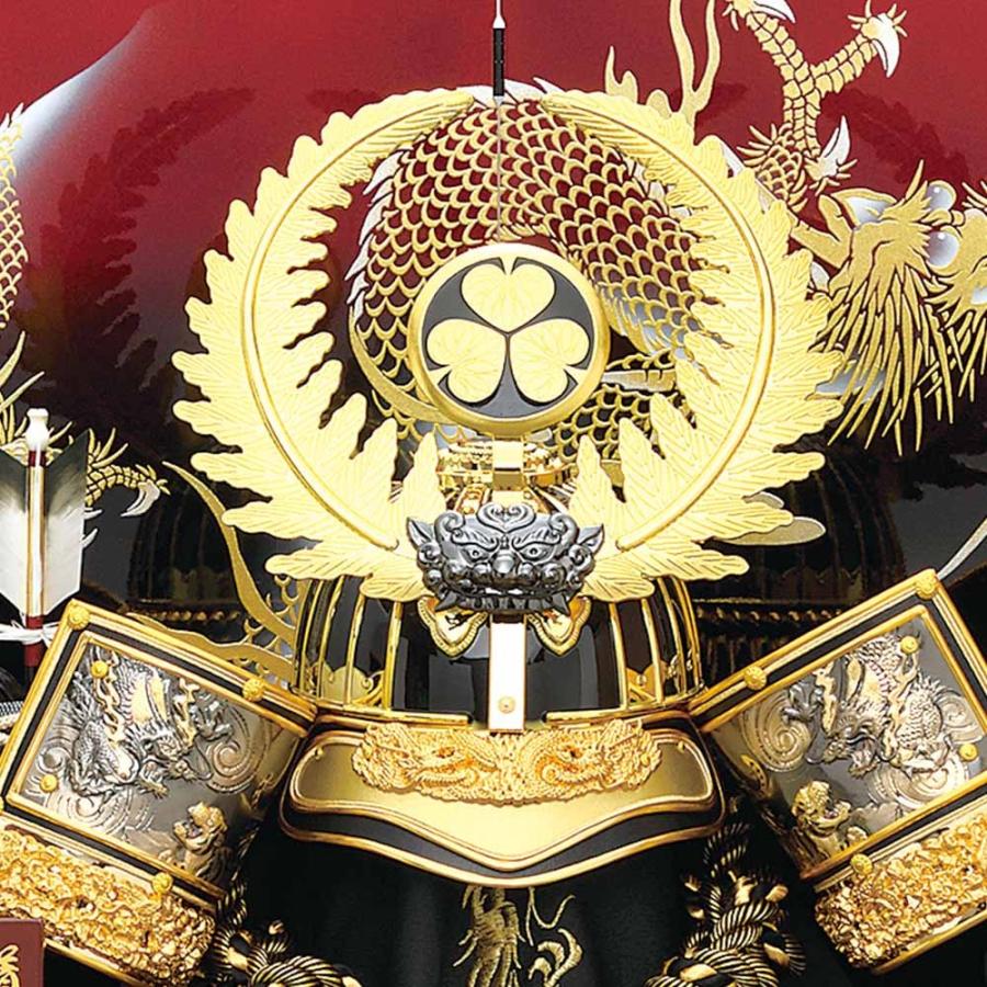 五月人形 コンパクト 着用 収納飾り 徳川 兜 収納式 25号 徳川家康