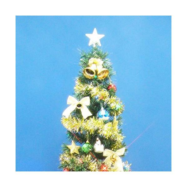 クリスマスツリー　210ｃｍグリーンファイバーツリーセット14　LED付き｜jinya｜02