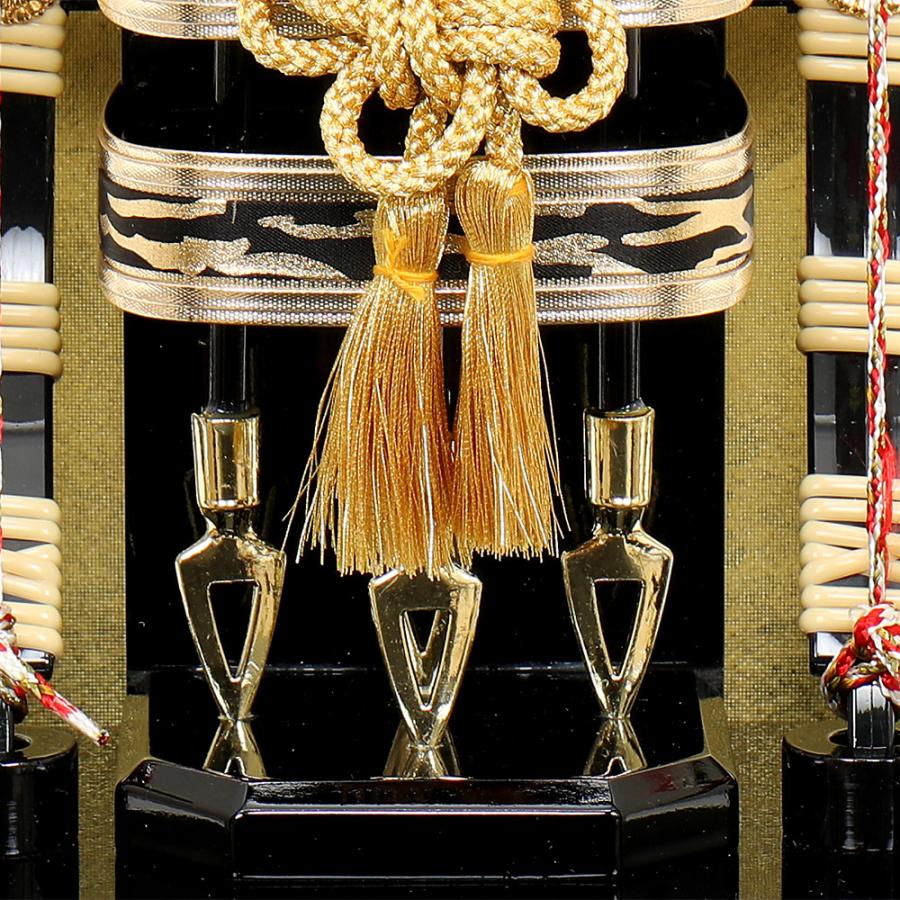 破魔弓 コンパクト おしゃれ お祝い 8号 勇士 ガラス ケース飾り 黒木