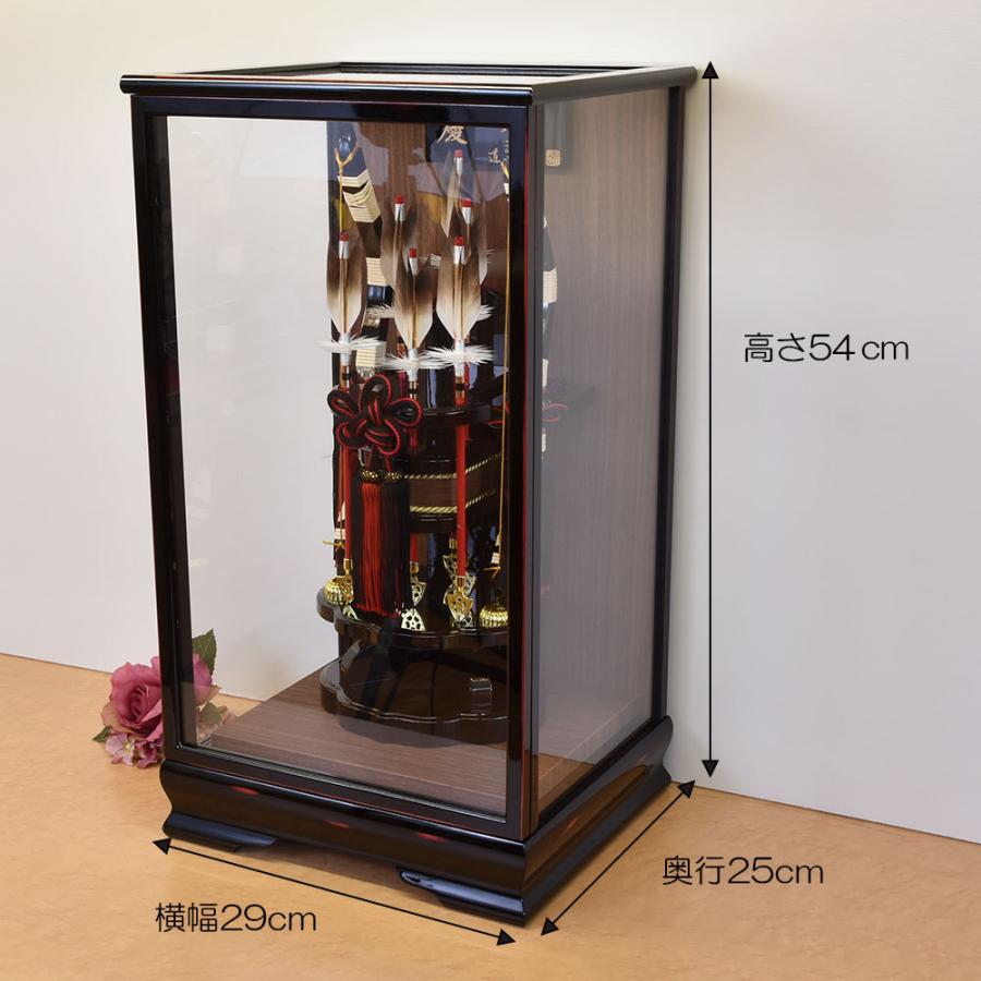 東京久月　破魔弓　コンパクトガラスケース８号・間口約２２×奥行約１８×高約３７㎝ 東京久月 破魔弓 コンパクトガラスケース8号・間口約22×奥行