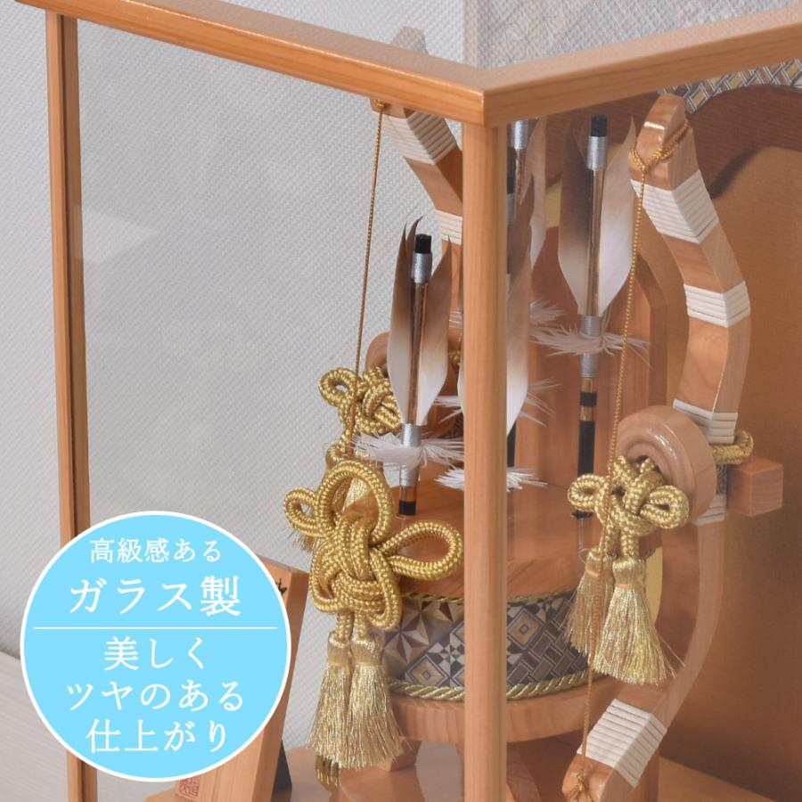 破魔弓 コンパクト 破魔矢 初正月 正月飾り 13号 高さ39cm 勇 ケース