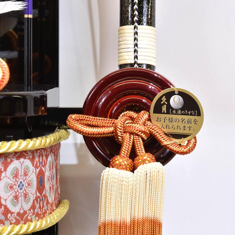 東京　久月　破魔弓　１０号・サイズ　間口約２３×奥行約１８×高さ約３７㎝ 破魔弓ケース飾り 10号 銘木シリーズ タモ アクリルケース 72EY