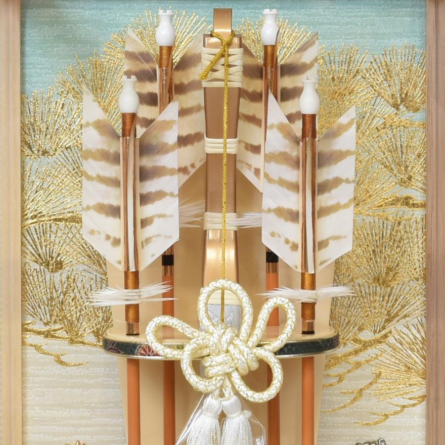 破魔弓飾り １０号 銀光 お正月飾り 破魔弓 ケース飾り 10号 蓬莱 ガラスケース 破魔矢飾り おしゃれ 初