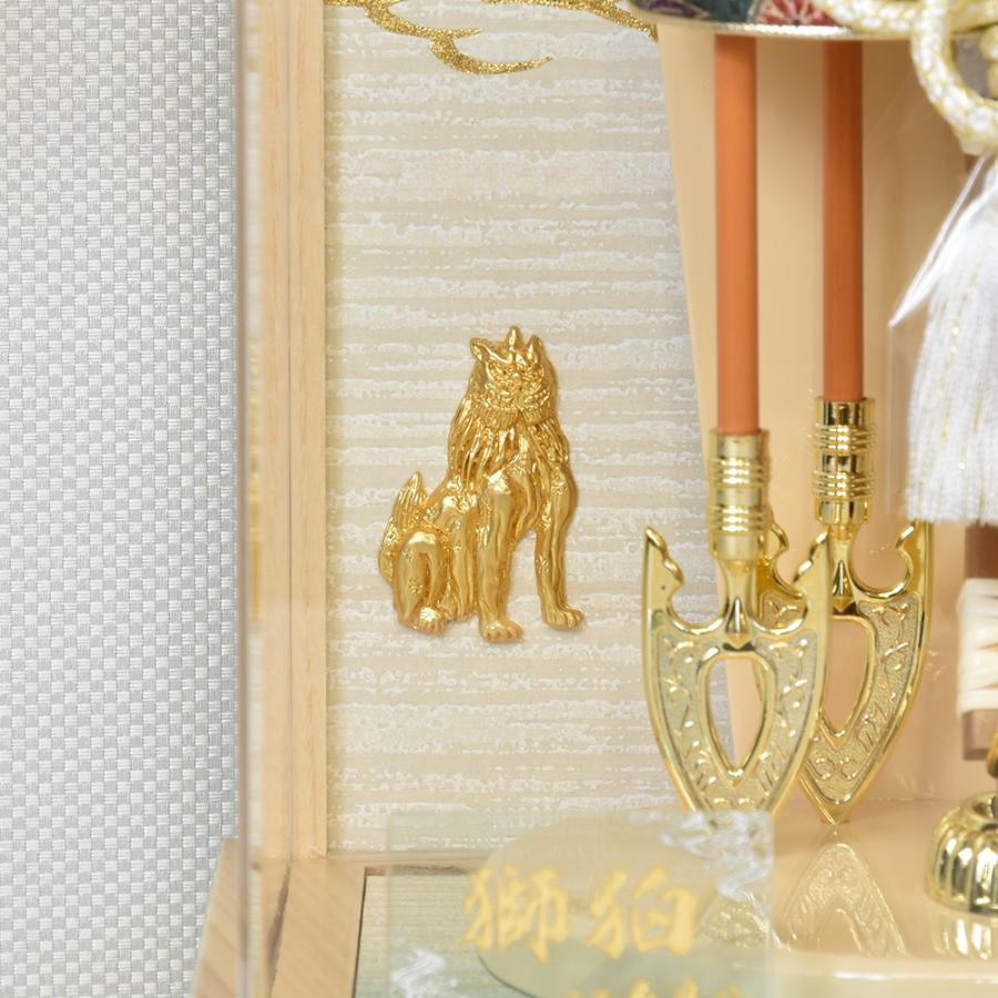 久月 コンパクト 破魔矢 初正月飾り 10号 獅狛 ケース飾り アクリル  ケース入り 銘木 針桐 本籐 モダン ミニ 【ホジホジ】 おしゃれ 2025
