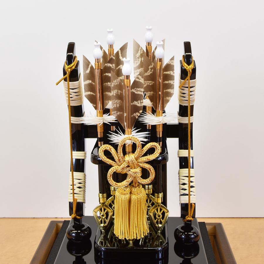破魔弓 おしゃれ お祝い 8号 アクリル 秀勇 木目 ブラウン 破魔矢飾り