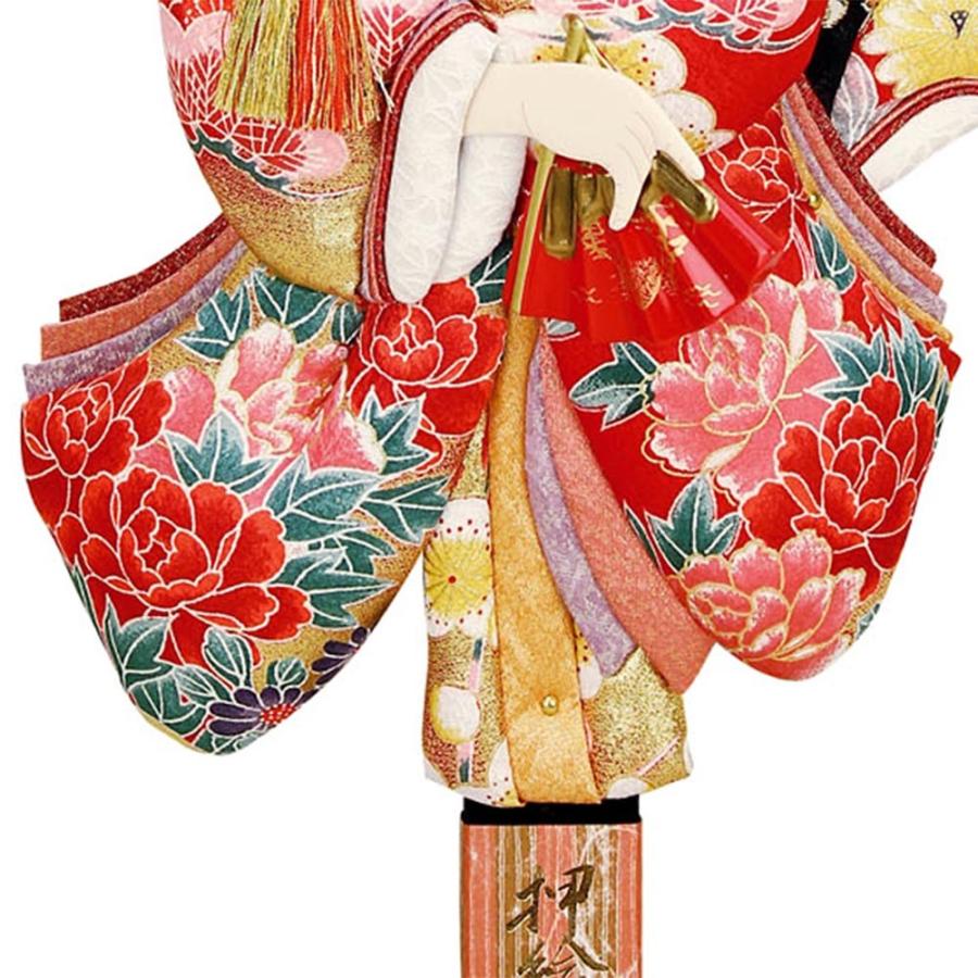 しあわせ羽子板飾り　浅妻　20号　ほぼ新品 羽子板 ケース飾り 選べる8種類 黒 ケース 20号 お祝い 小町 浅妻 藤娘