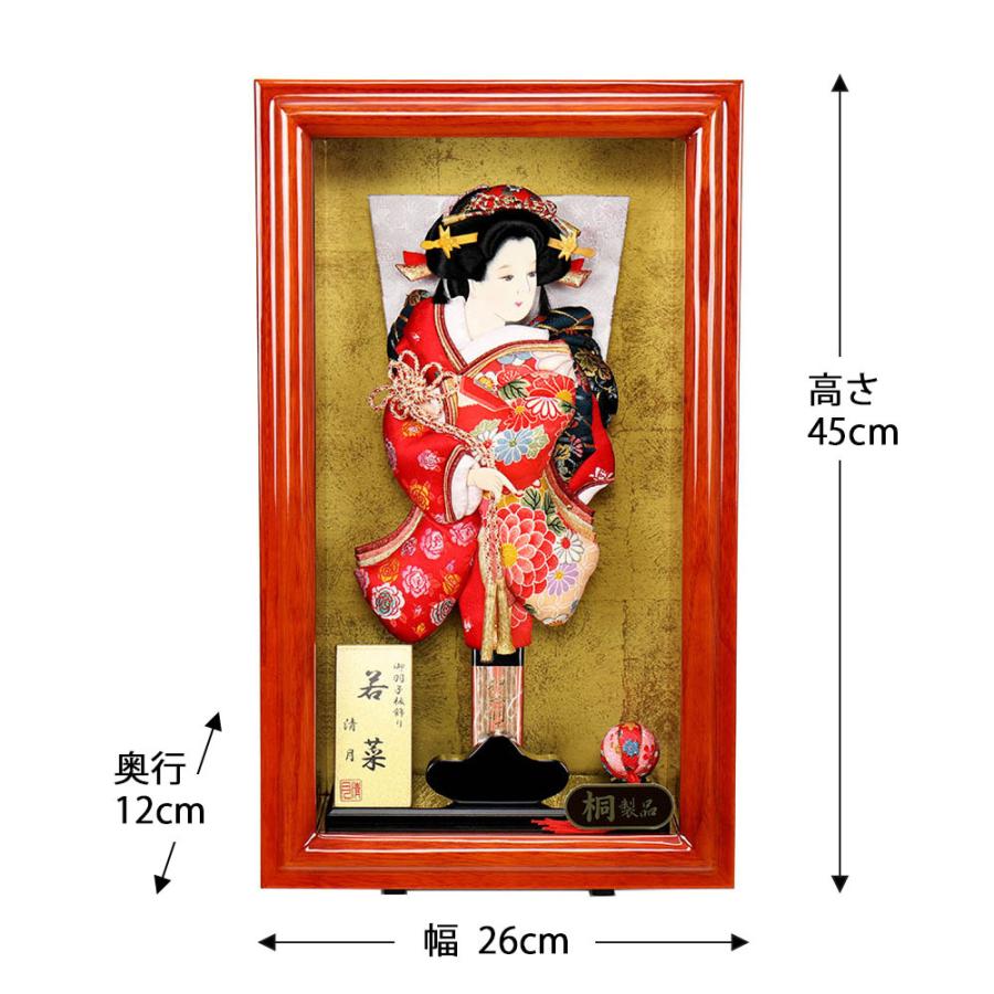 本つげかんざし　羽子板ガラスケース１０号・間口約２７×奥行約２１×高さ約４６㎝ 楽天市場】羽子板 ケース飾り 15号 本つげかんざし 総檜造り 【2026