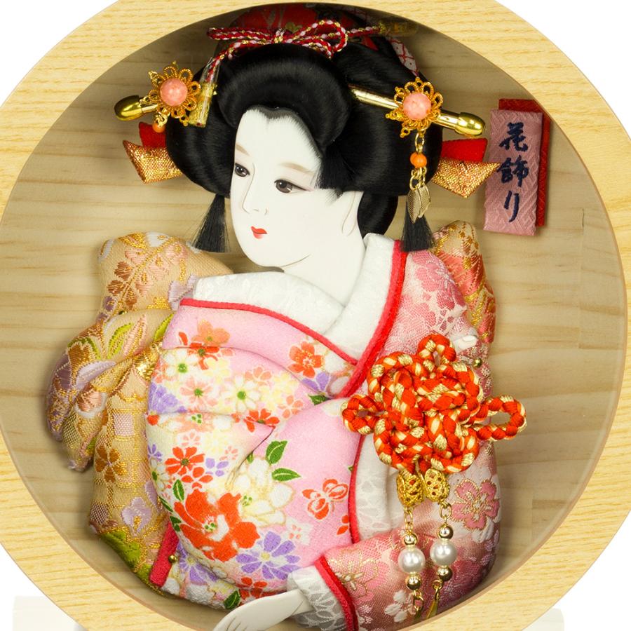 羽子板 お祝い 円形 押絵飾り あやか ケース飾り アクリル スタンド付