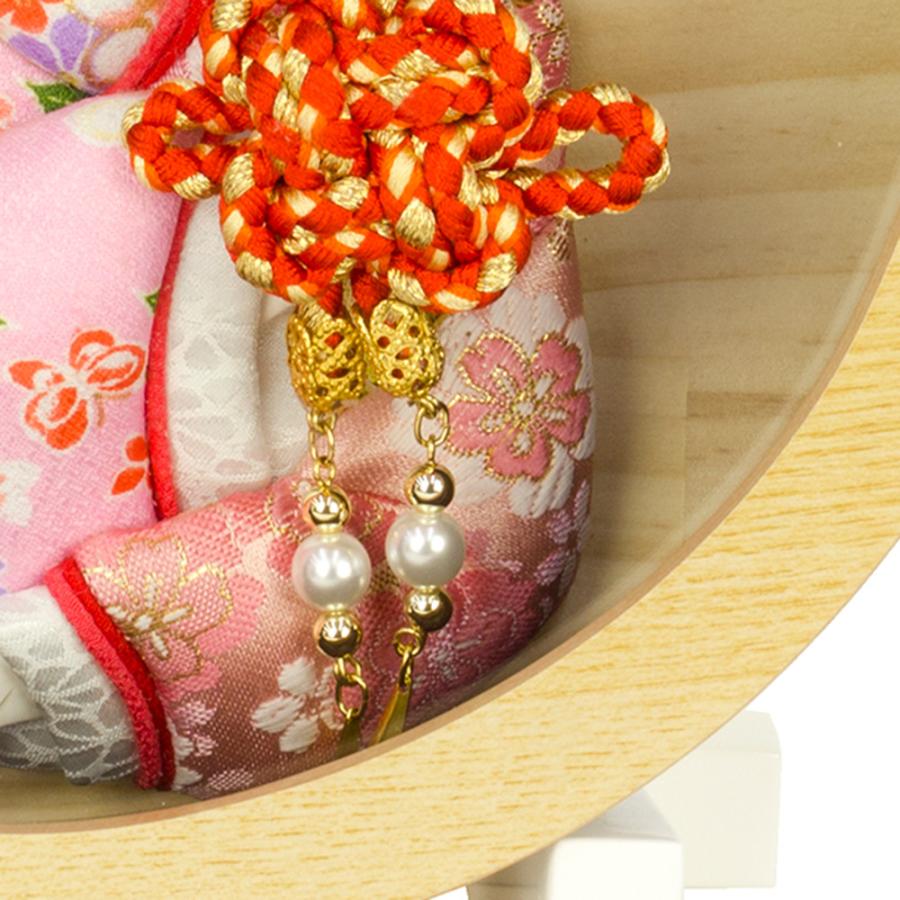 羽子板 お祝い 円形 押絵飾り あやか ケース飾り アクリル スタンド付