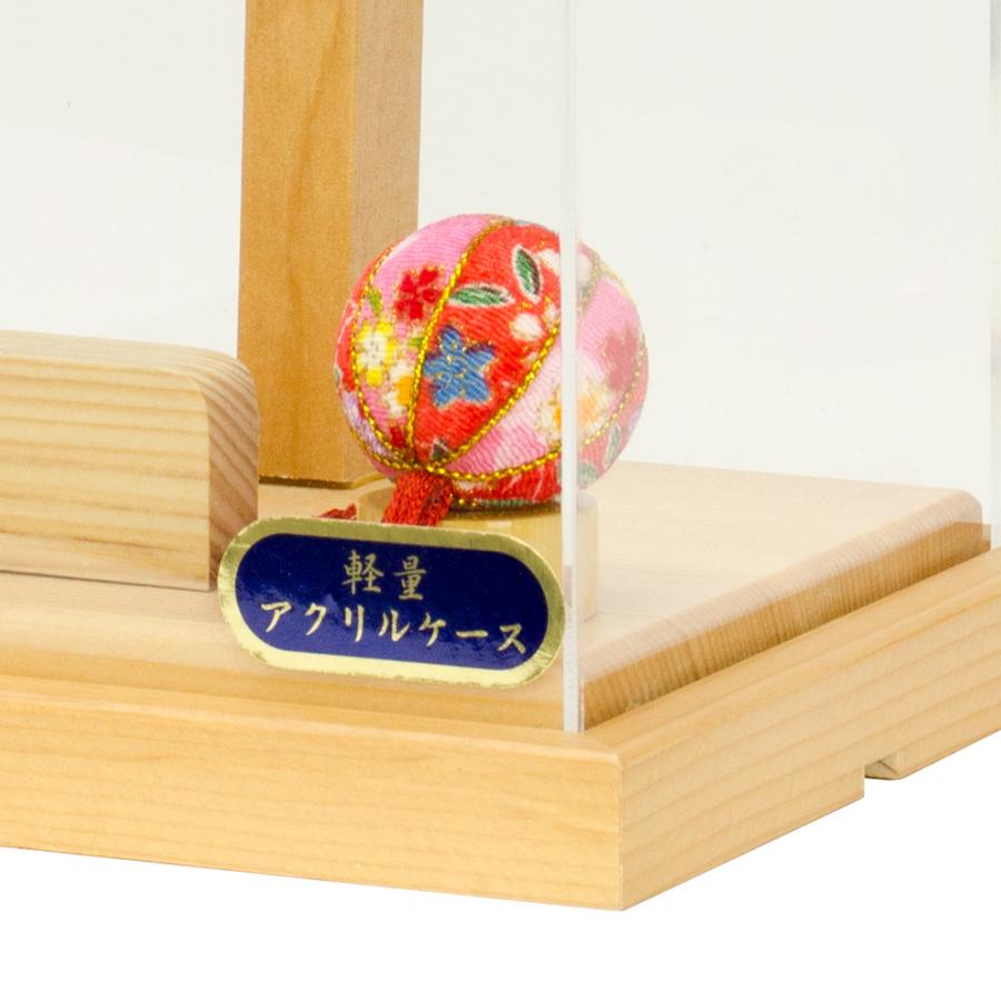 羽子板　円形アクリルケース７号・サイズ間口約３４×奥行約１６×高さ約２９㎝ つまみ羽子板ケース飾り 7号 アクリルケース 6EH-29-Z | 羽子板