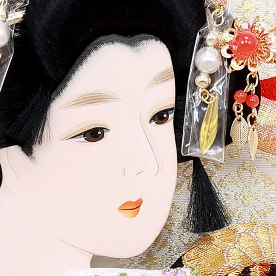 羽子板 単品 コンパクト かわいい おしゃれ 15号 (高さ約47cm) 初正月飾り モダン ミニ 羽子板飾り 押絵羽子板 振袖 帯地 京香 15号 汐汲 1014-15-734 2026_4