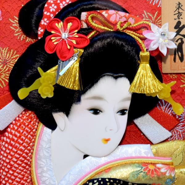 羽子板 久月 壁掛け 羽子板飾り 額入り 初正月 15号 コンパクト ミニ