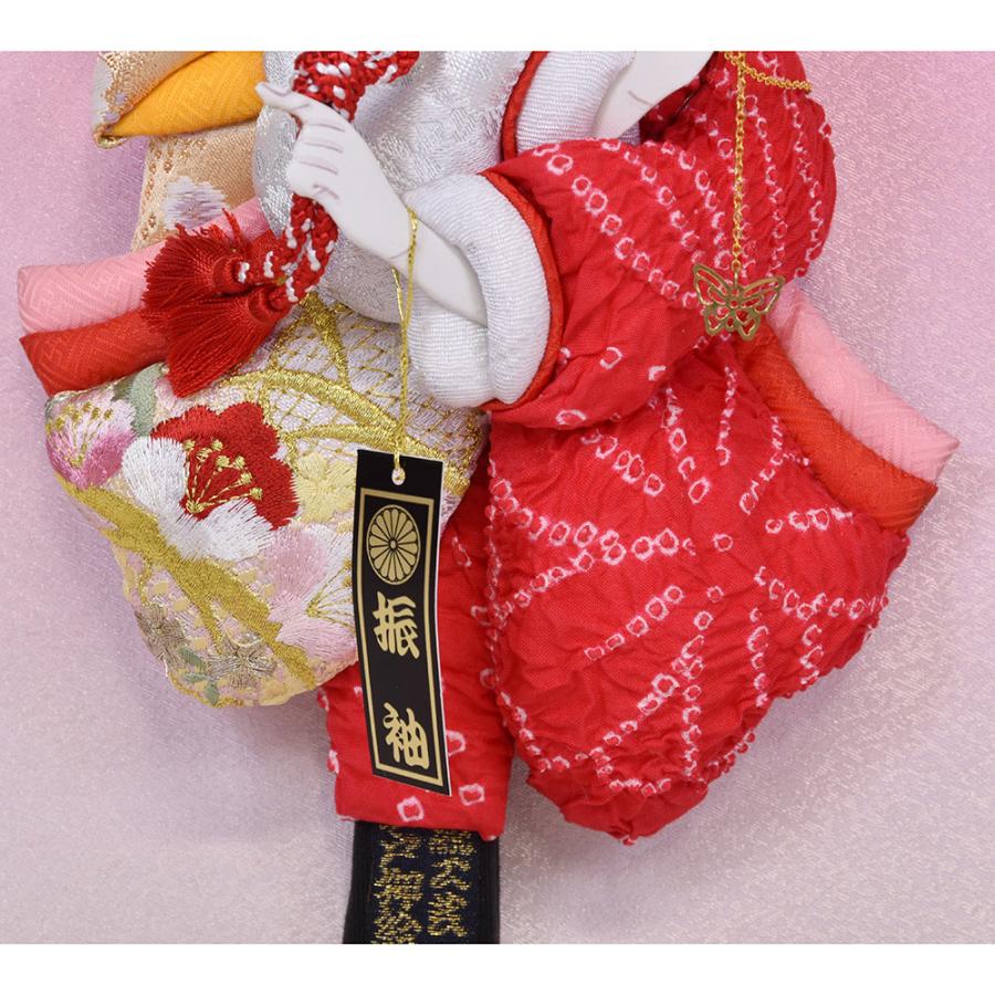 【新品】 正月飾り　羽子板　ケース入り　朱色 羽子板 お祝い ミニ 押絵羽子 選べる デザイン ガラス ケース飾り 横26