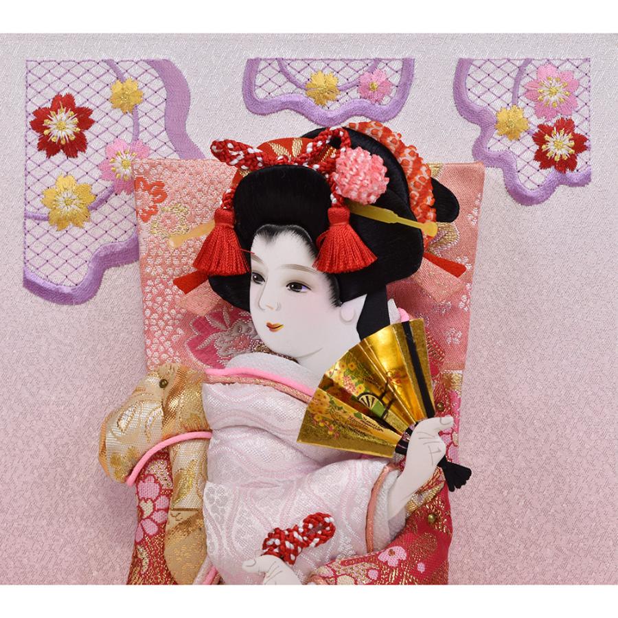 羽子板 お祝い ミニ 押絵羽子 選べる デザイン ガラス ケース飾り 横26