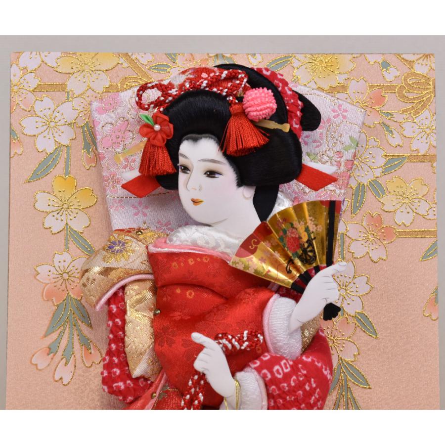羽子板 お祝い ミニ 押絵羽子 選べる デザイン ガラス ケース飾り 横26