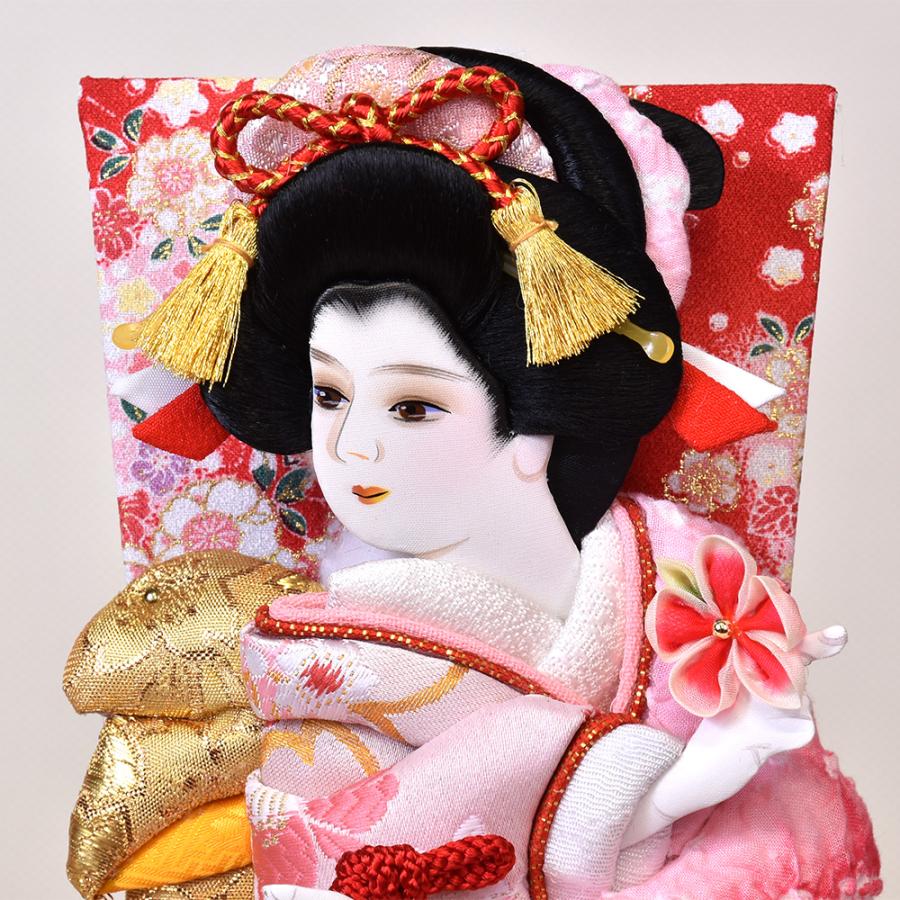 羽子板 コンパクト ミニ ピンク 8号 初正月飾り アクリルケース入り