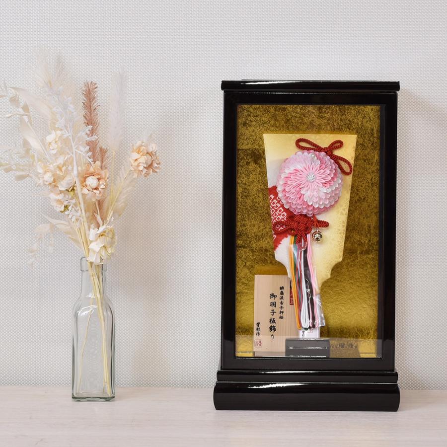 羽子板 コンパクト ミニ 初正月 8号 羽子板飾り つまみ細工 名工 摩耶