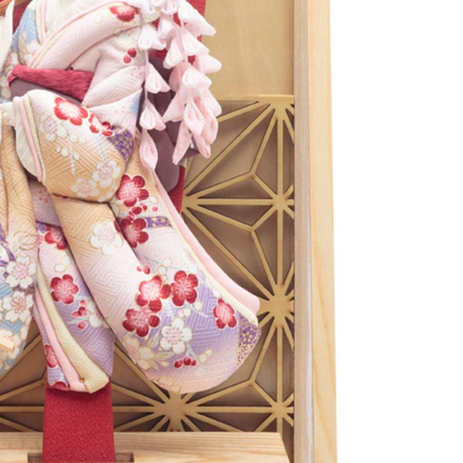 羽子板 久月 モダン 白 木目 初正月飾り コンパクト アクリル 羽子板