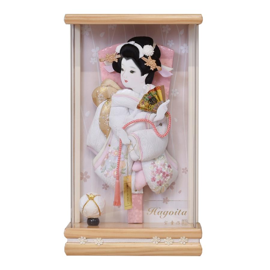 羽子板 壁掛け 初正月 お祝い 羽子板飾り 8号 白木 木目 ピンク ケース