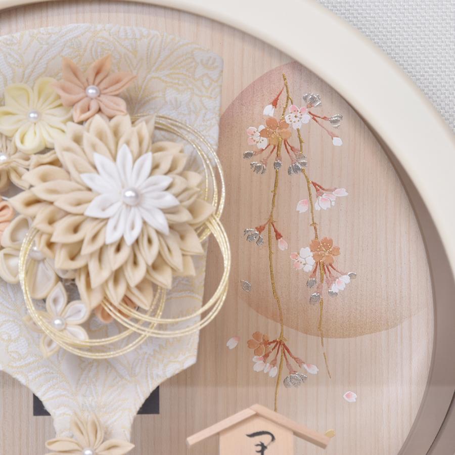 久月 羽子板 丸型 円形 つまみ細工 おしゃれ 初正月 羽子板飾り