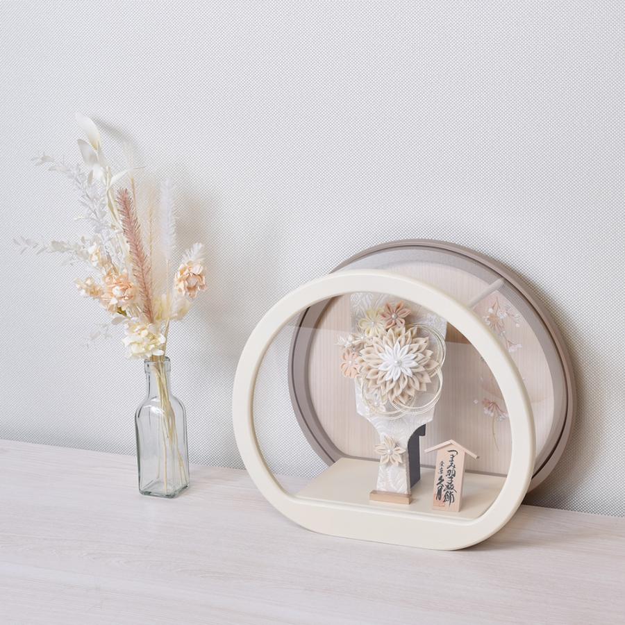 久月 羽子板 丸型 円形 つまみ細工 おしゃれ 初正月 羽子板飾り