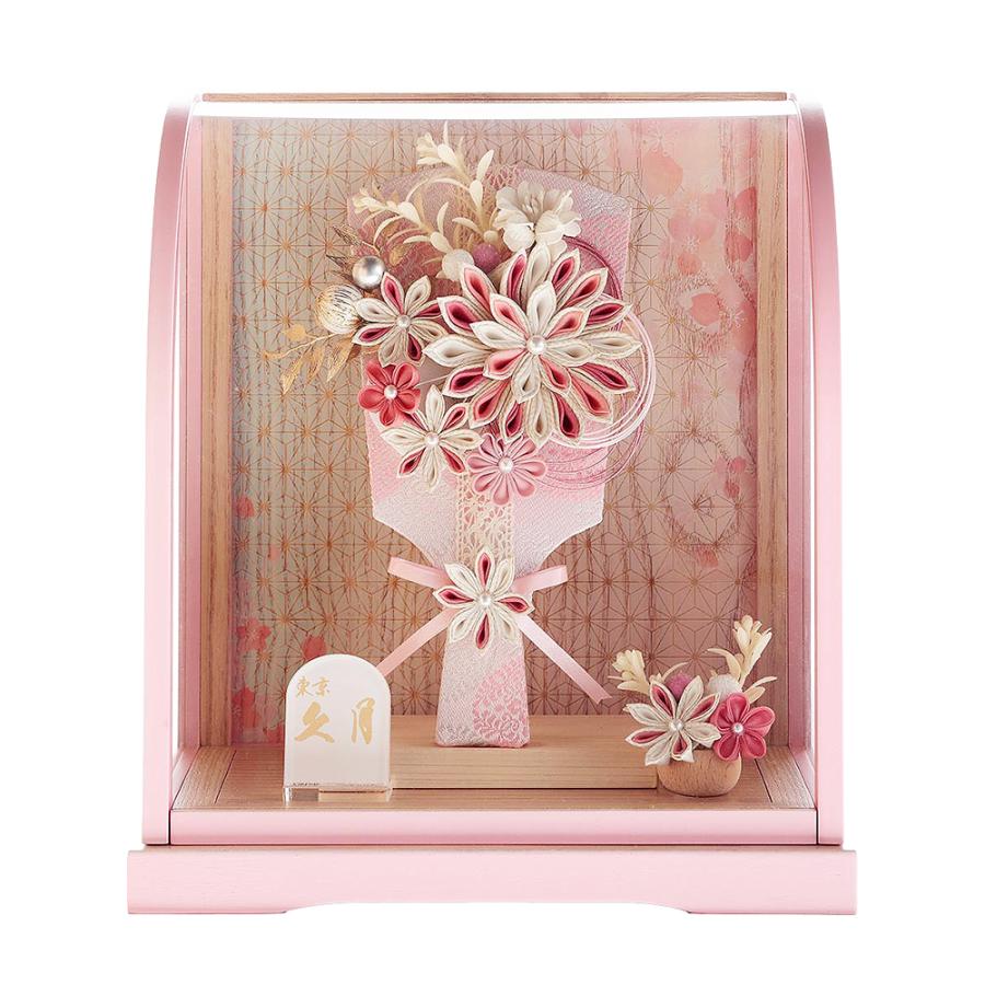 久月 羽子板 コンパクト つまみ細工 初正月飾り 可愛い 丸型 円形