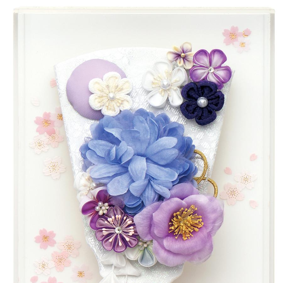 羽子板 お祝い ミニ おしゃれ 手作り つまみ細工 可愛い ホワイト