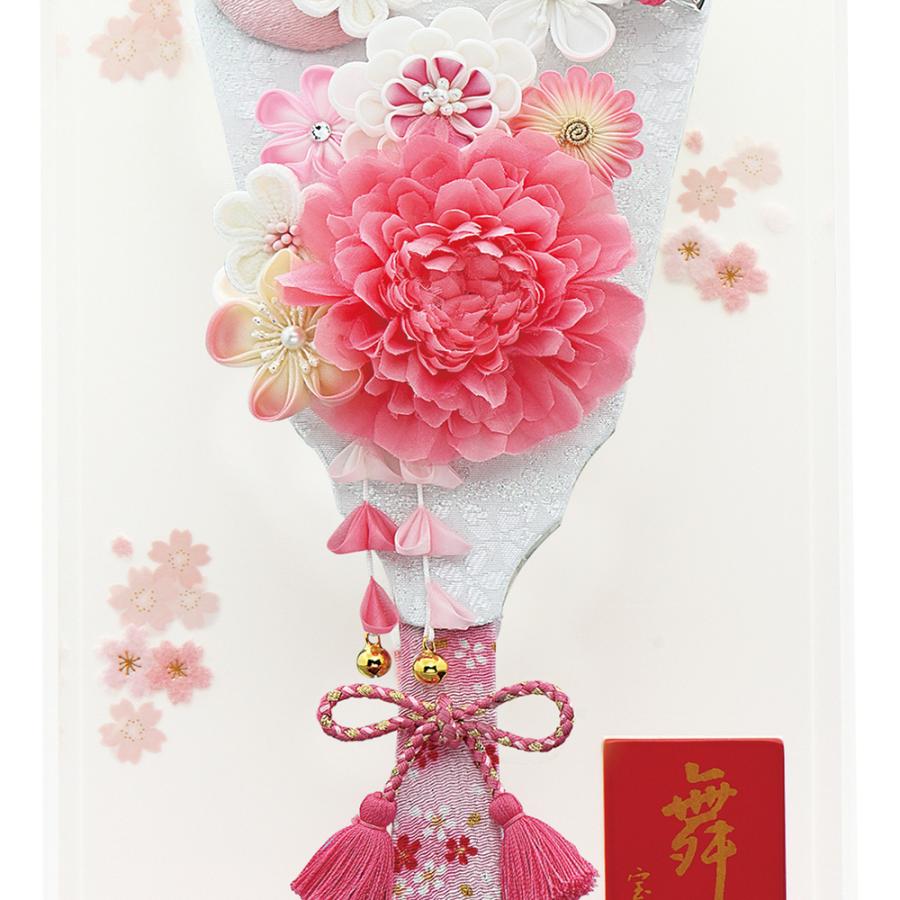 8号 羽子板 ピンク 桜 アクリルケース フラワー 羽子板 お祝い ミニ おしゃれ 手作り つまみ細工 可愛い