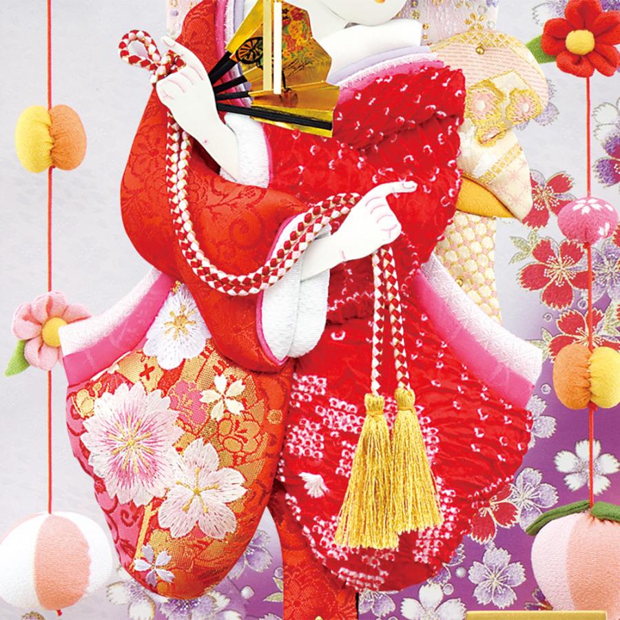 羽子板 13号 ガラスケース 春華 道明寺 オルゴール付き 羽子板ガラス