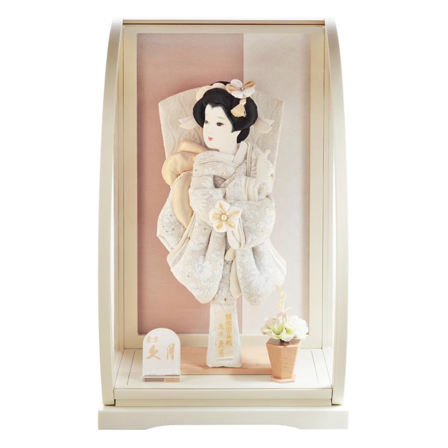 久月 羽子板 白 モダン 羽子板飾り 白 アイボリー 振袖 7号 アクリル