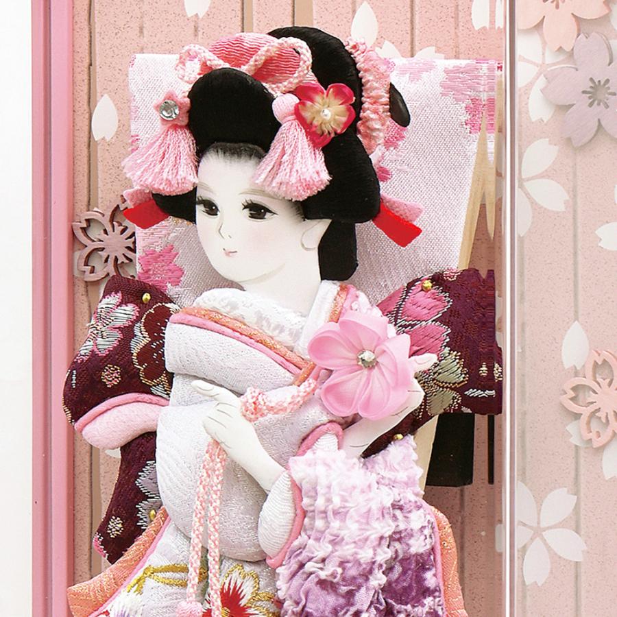 羽子板 お祝い 7号 アクリルケース 結菜 ゆいな （ピンク） ケース飾り