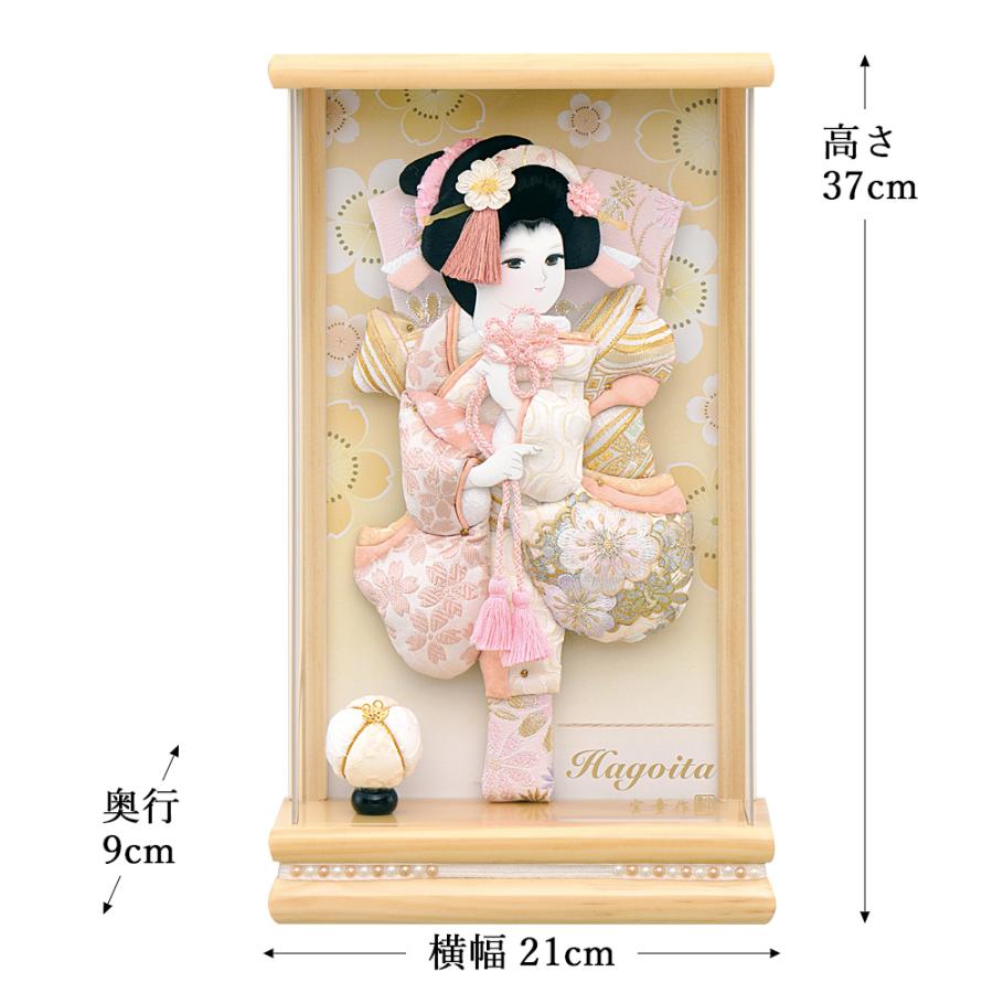 羽子板 お祝いミニ おしゃれ 手作り コンパクト 初正月 凛 無垢 9号