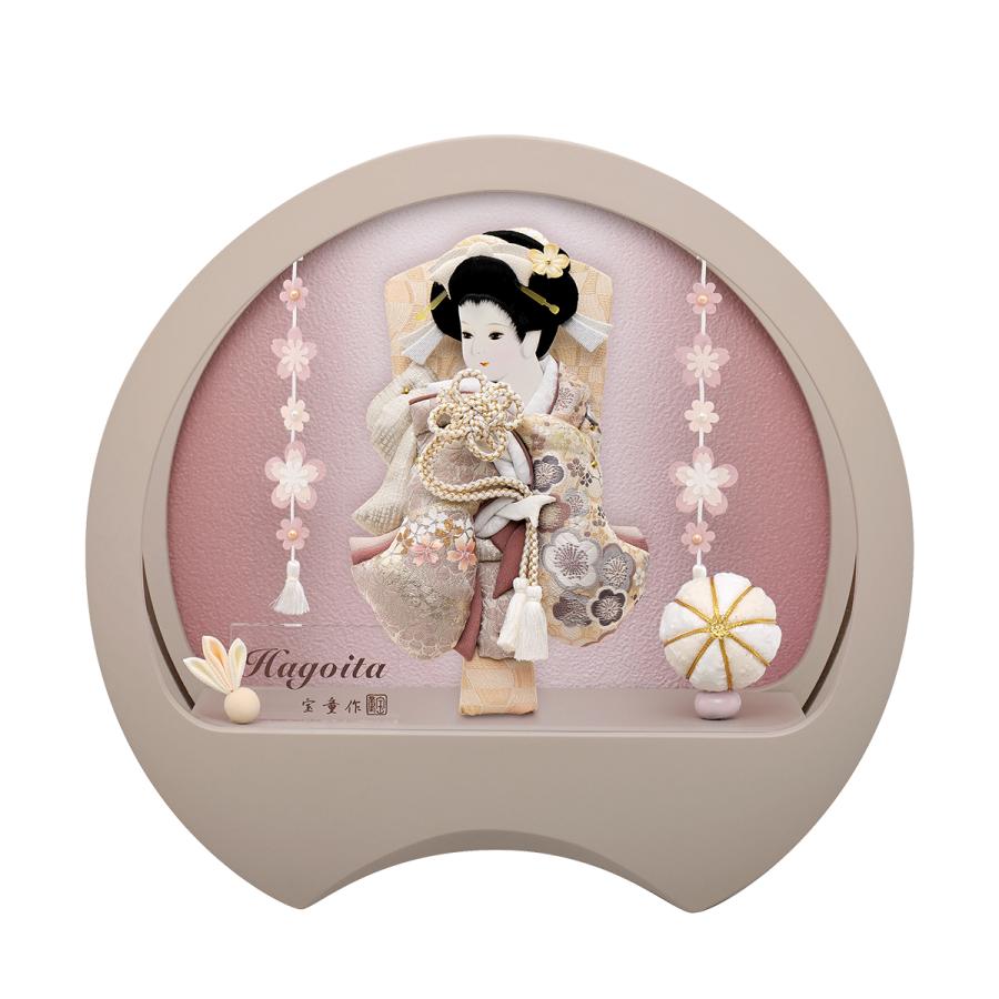 羽子板 お祝い 7号 (高さ約32cm) 美鈴 ケース飾り アクリル 木目