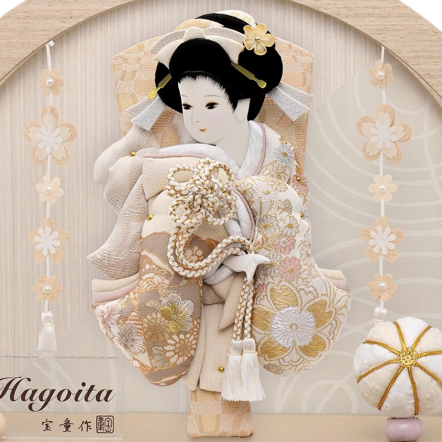 羽子板 お祝い 7号 (高さ約32cm) 美鈴 ケース飾り アクリル 木目