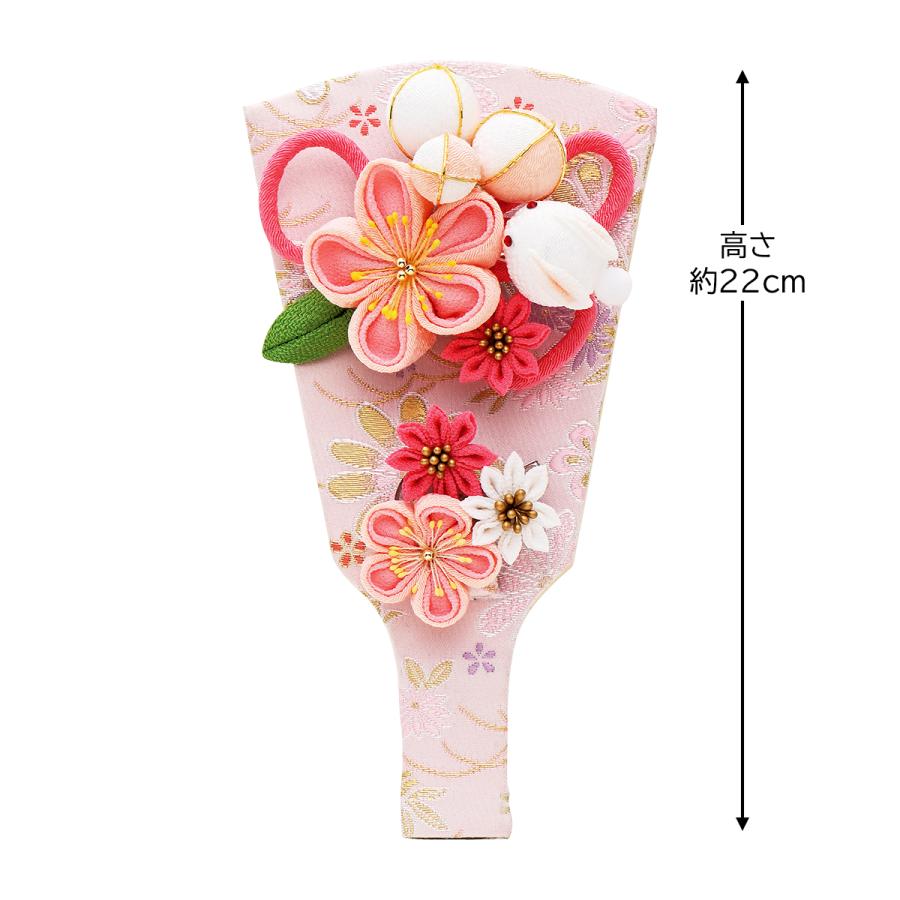 羽子板 単品 コンパクト かわいい おしゃれ 7号 (高さ約21cm) カンザシ