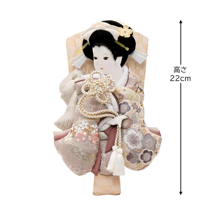 羽子板 単品 コンパクト かわいい おしゃれ 7号 (高さ約21cm) 初正月飾り モダン ミニ 羽子板飾り 振袖 金彩 美月 k-8 2026_1