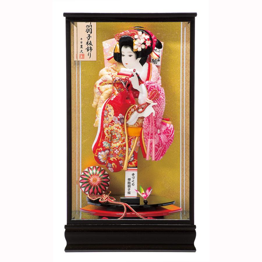 羽子板 コンパクト 押絵 お祝い 羽子板飾り 初正月飾り 13号 ケース