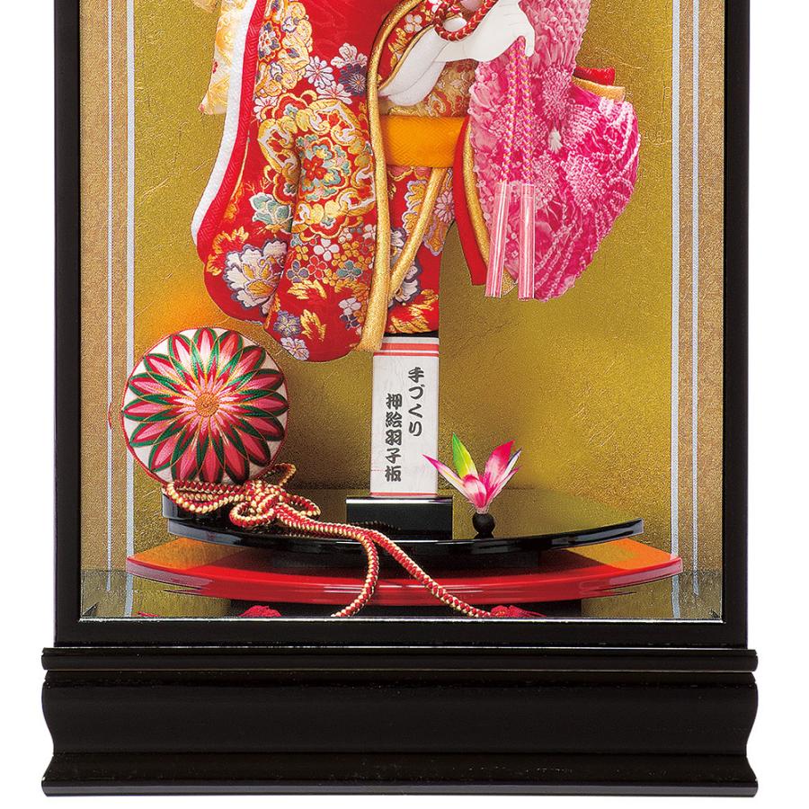 羽子板 コンパクト 押絵 お祝い 羽子板飾り 初正月飾り 13号 ケース