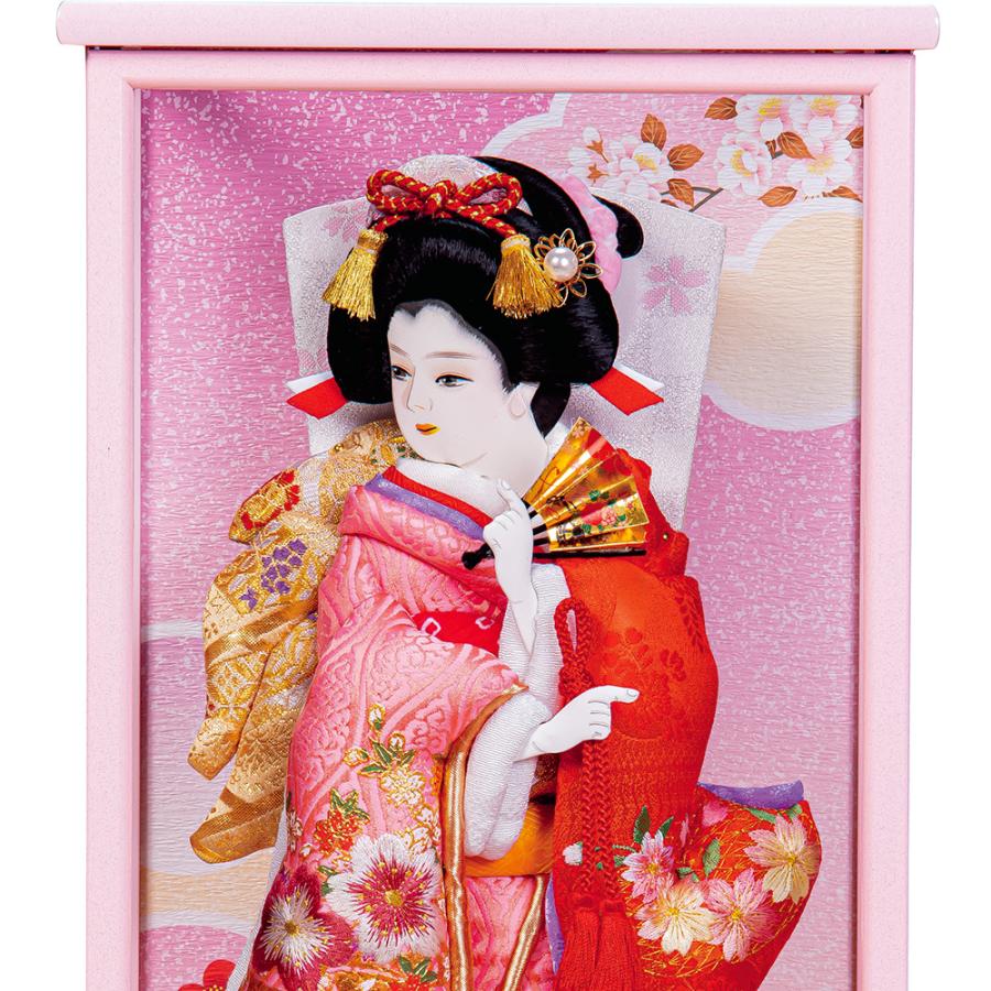 東京久月　羽子板ガラスケース１０号・サイズ　間口約２３×奥行約２１×高さ約４７㎝ 羽子板 コンパクト お祝い 羽子板飾り 初正月飾り 10号 春の夢 ケース