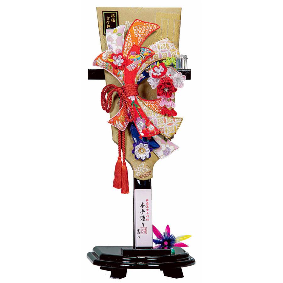 つまみ細工　金襴・雅・水仙ミニ羽子板・若武者君ミニセット つまみ細工の髪飾り＊壁掛けミニ羽子板 かんざし HANAMARU雑貨 通販