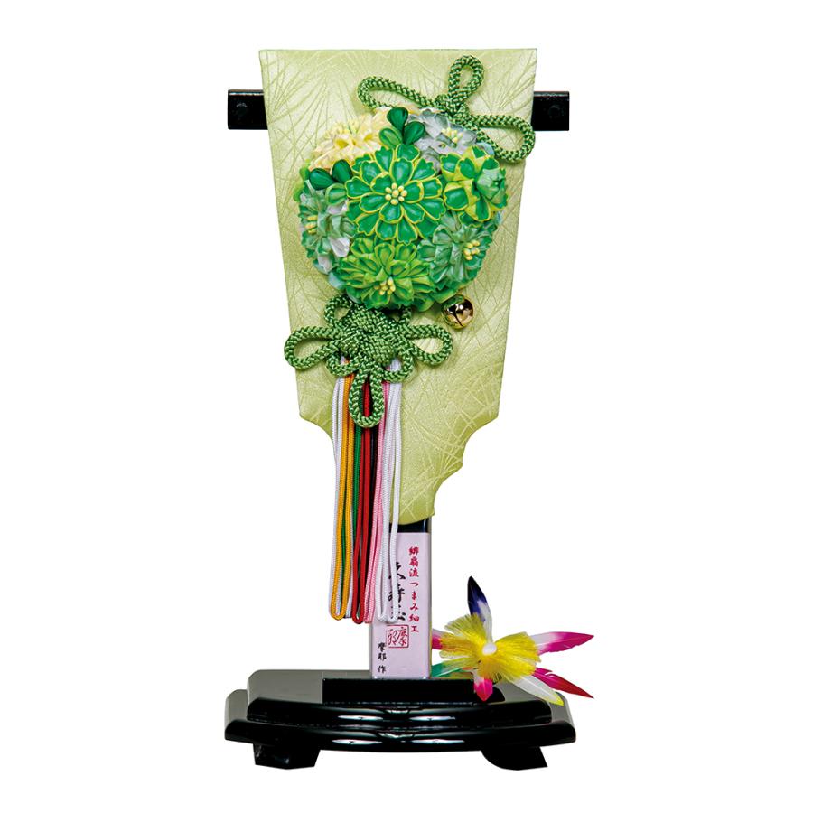 羽子板 コンパクト ミニ つまみ 細工 インテリア グリーン おしゃれ 初