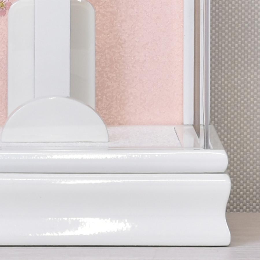 羽子板飾りコンパクト ホワイト アクリルケース付き 8号 つまみ細工羽子板 ホワイトアクリルケース飾り コンパクト