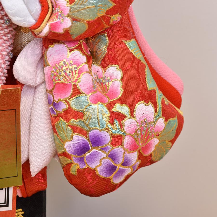 羽子板 刺繍 ピンク 絞り お祝い 初正月 羽子板飾り ガラス ケース飾り