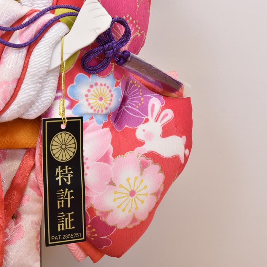 【展示品限り】正月飾り　羽子板　ケース飾り　※閉店セール　H1 羽子板 ピンク 刺繍 うさぎ 兎柄 初正月 羽子板飾り ガラス ケース飾り