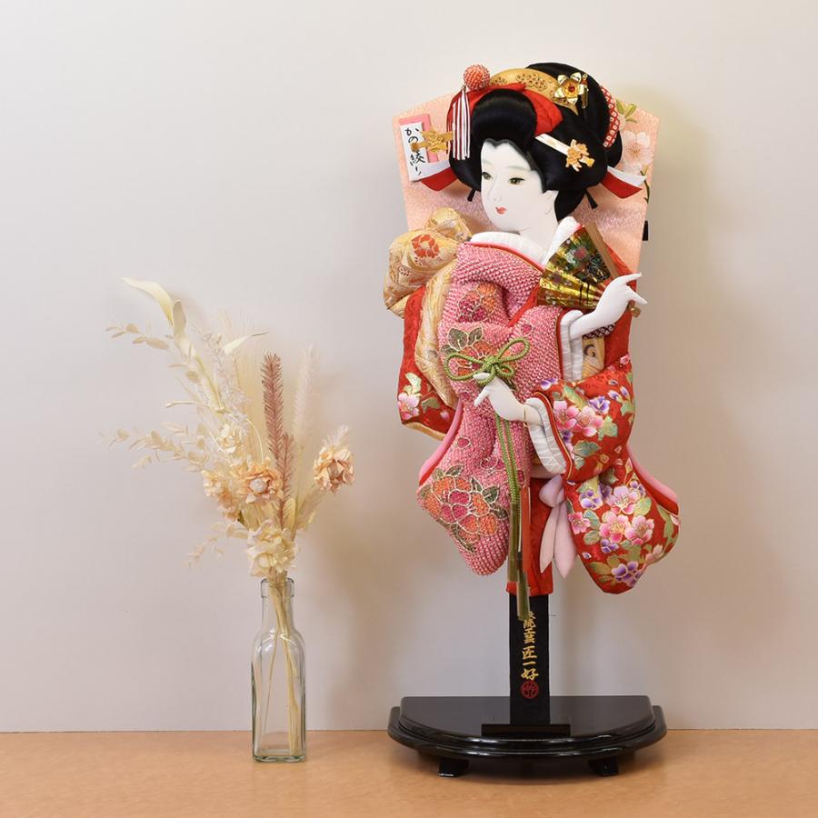 羽子板 刺繍 絞り 鹿の子 ピンク お祝い 初正月 羽子板飾り ガラス