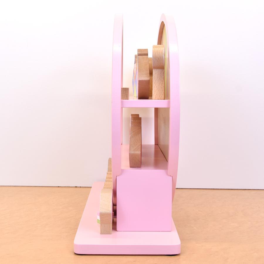 雛人形 木製 雛人形 5人飾り flute-hina ピンク コンパクト かわいい