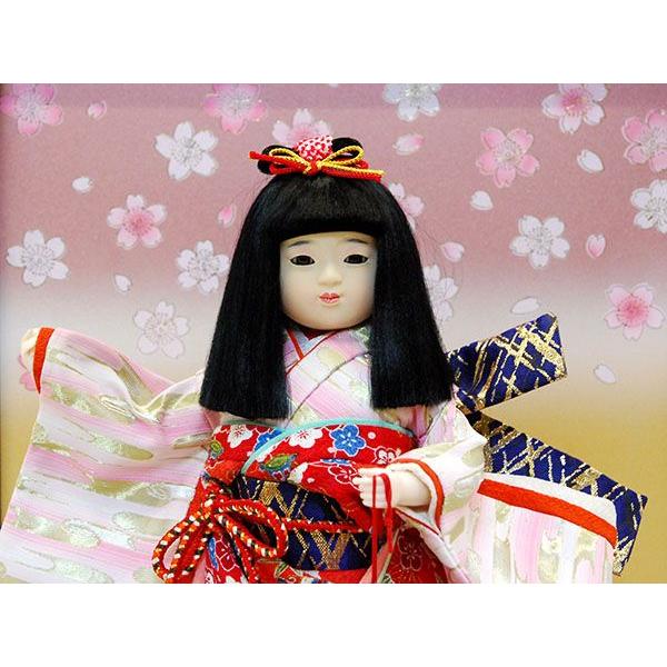 市松人形 ガラスケース入り 市松人形】6号 木目込み市松 彩 ガラスケース入り〈芳俊作〉[233-066