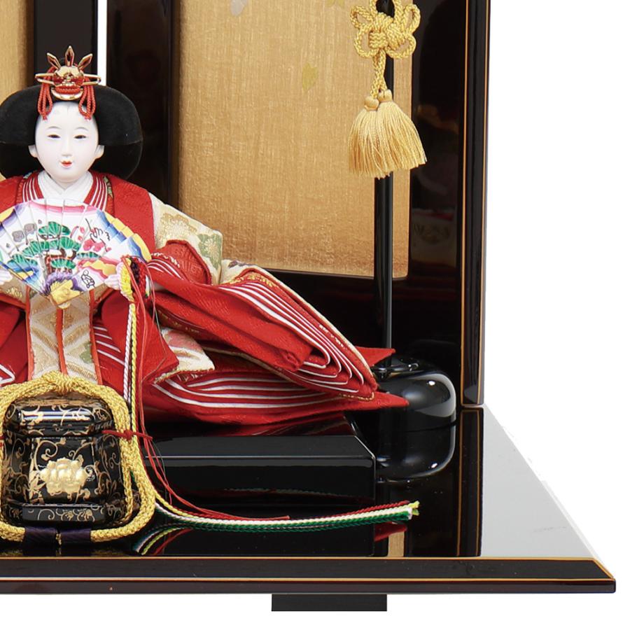 雛人形 親王飾り ひな人形 コンパクト 金屏風 初節句 優香 お雛様