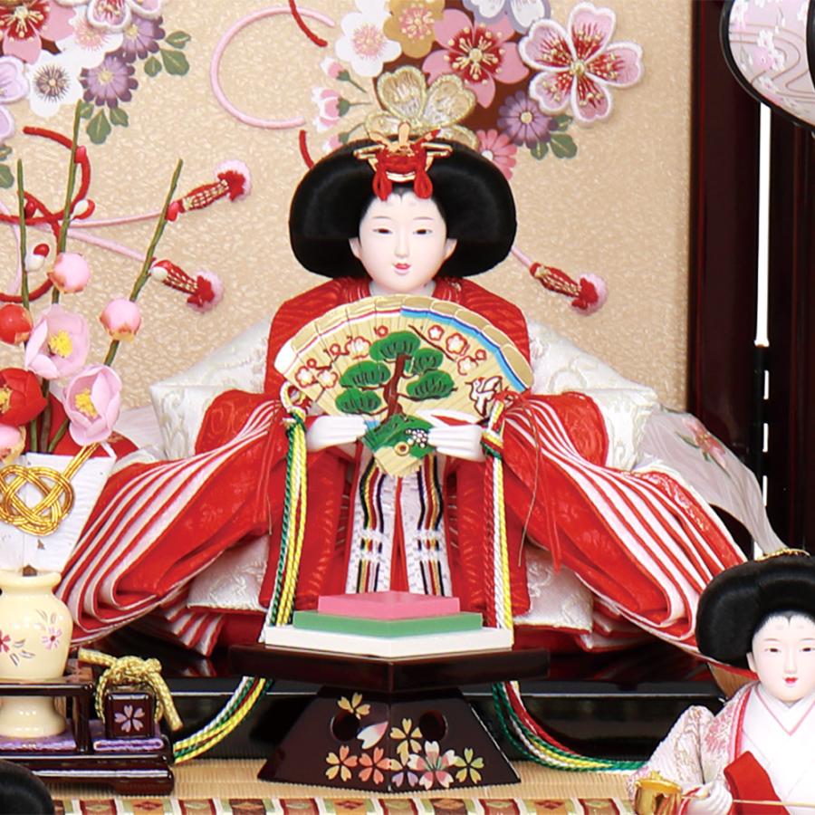 雛人形 ひな人形 お祝い 三段飾り 3段飾り 五人収納箱飾り 5人飾り